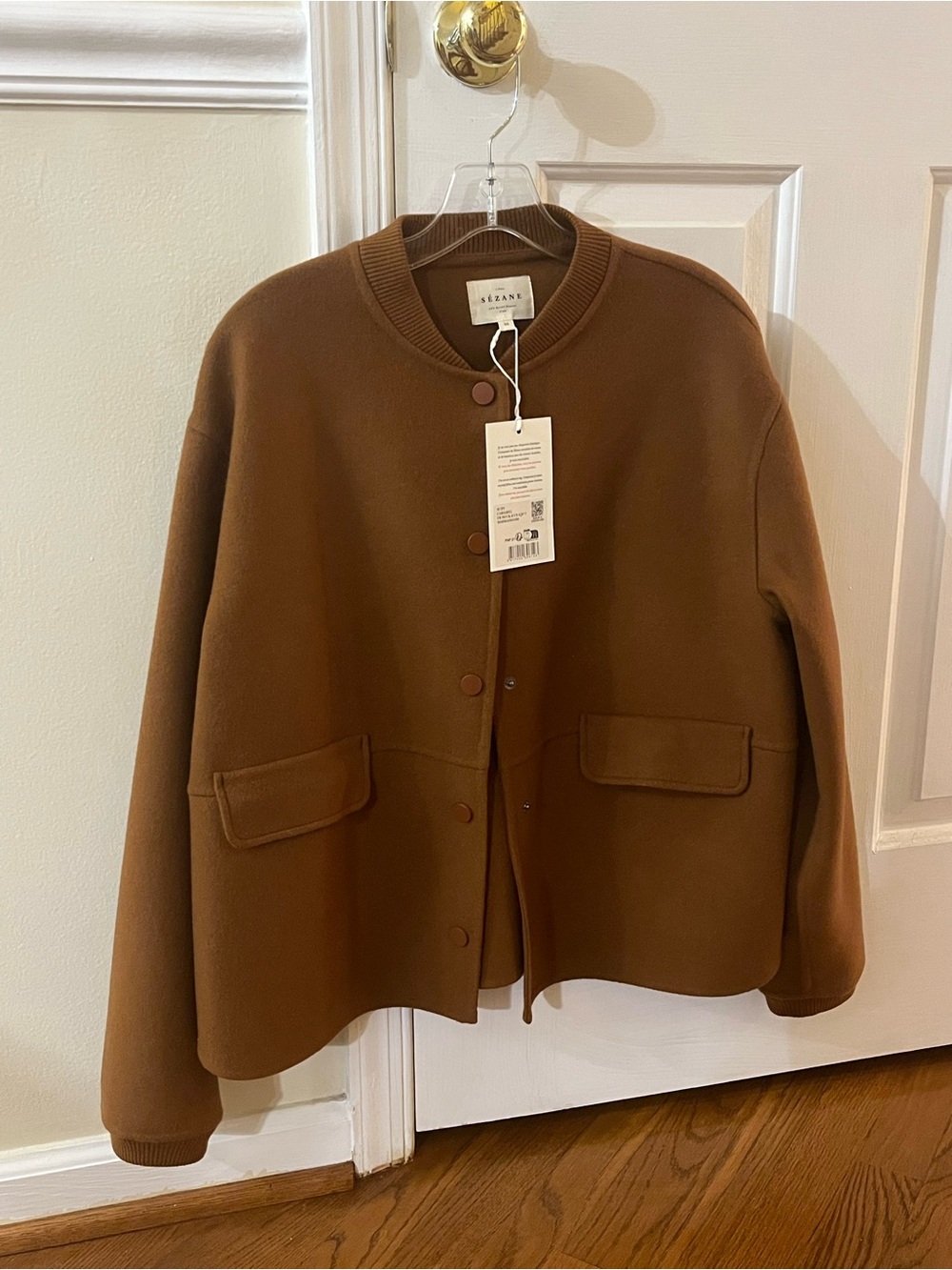 Sezane Suzy Jacket in 'Caramel' - NWT | sz 36 (US 4) - runs large! - Picture 3 of 4